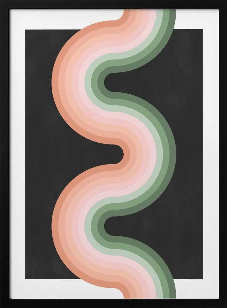 Wellenmuster mit geschichteten Pastelltönen | Poster