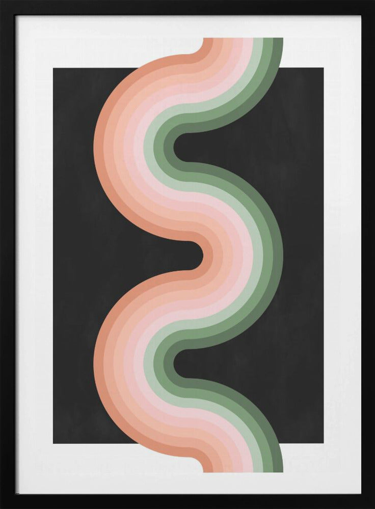 Wellenmuster mit geschichteten Pastelltönen | Poster