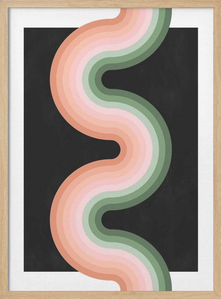 Wellenmuster mit geschichteten Pastelltönen | Poster