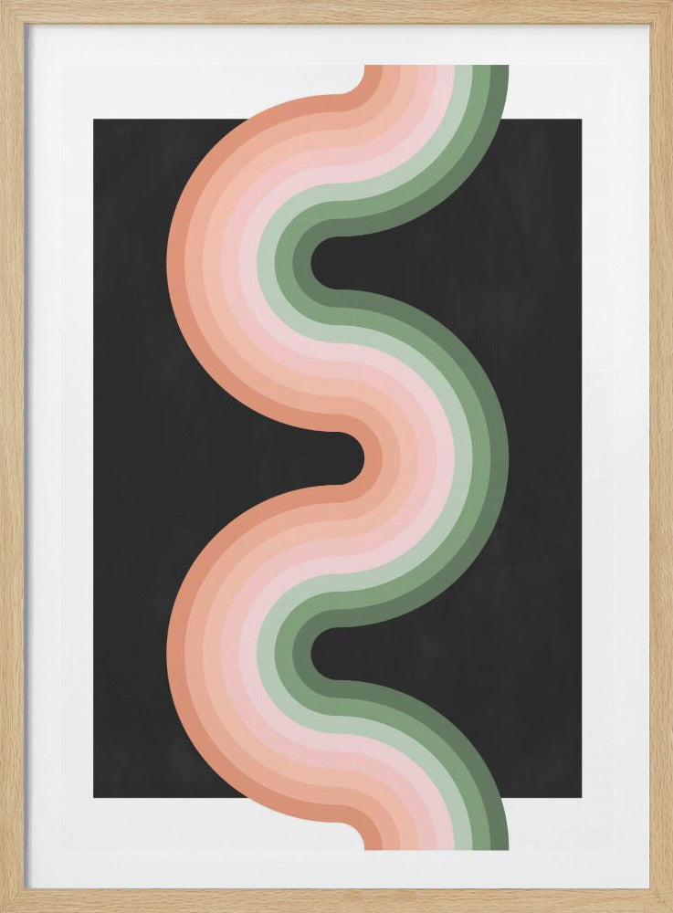 Wellenmuster mit geschichteten Pastelltönen | Poster