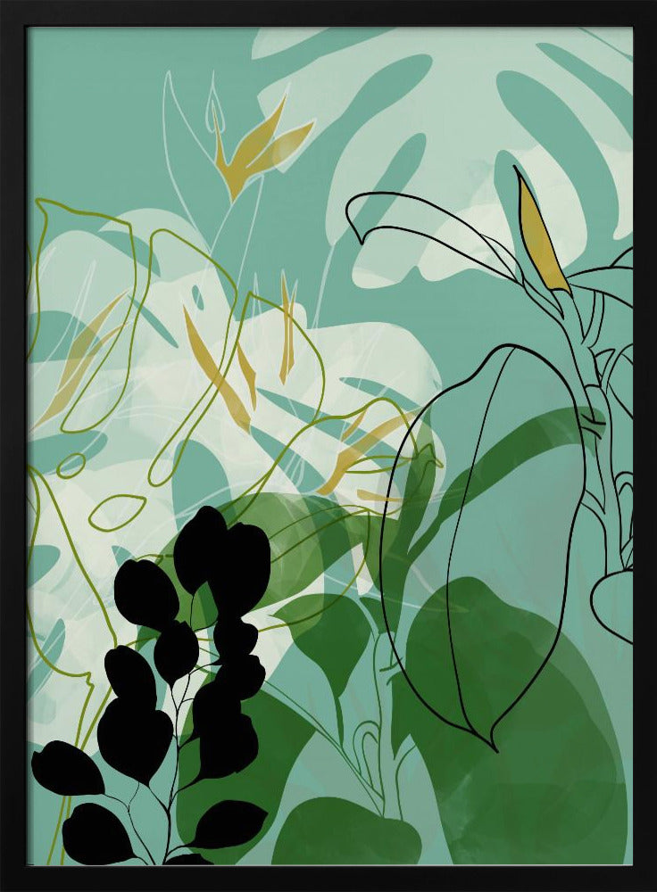 Blätterlinie Boho2 | Poster