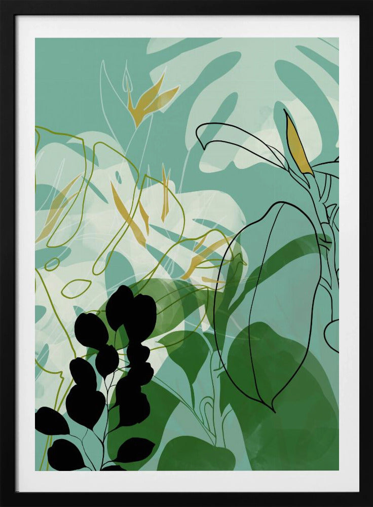 Blätterlinie Boho2 | Poster