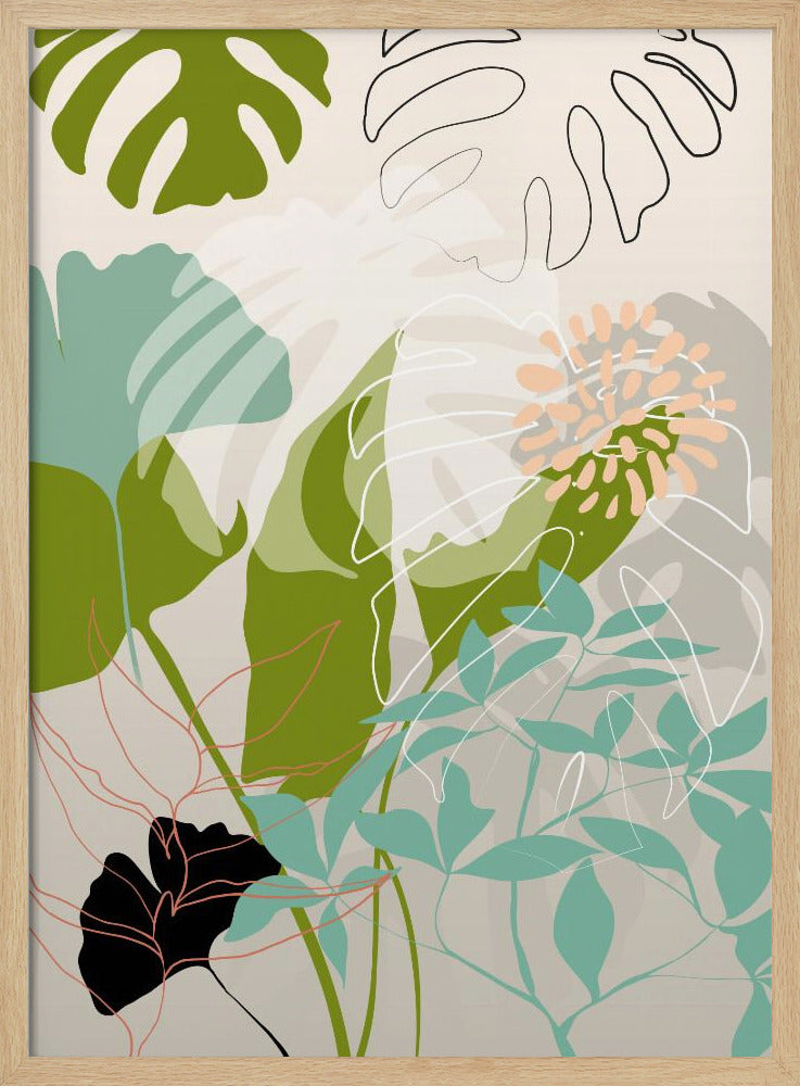 Leaves Line Boho3 Kopie | Poster
