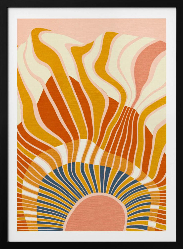 Rainbow Plus Shapes  Blue Mustard12 | Poster