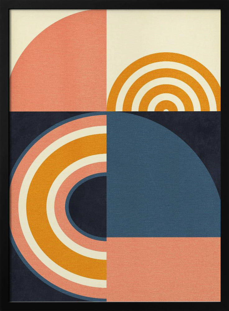 Rainbow Plus Shapes  Blue Mustard9 | Poster