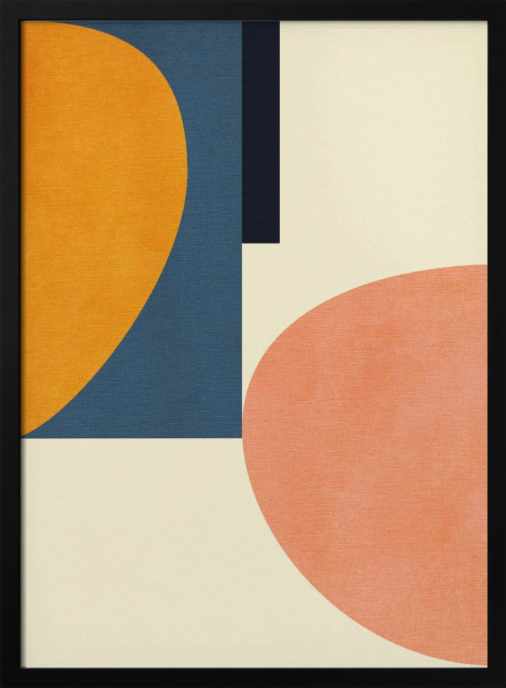 Rainbow Plus Shapes  Blue Mustard1 | Poster