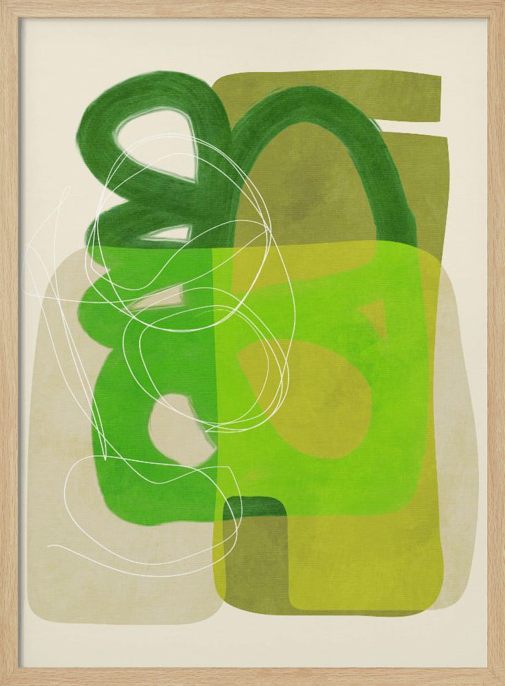 Painted Lines Green Tan 4 Kopie | Poster