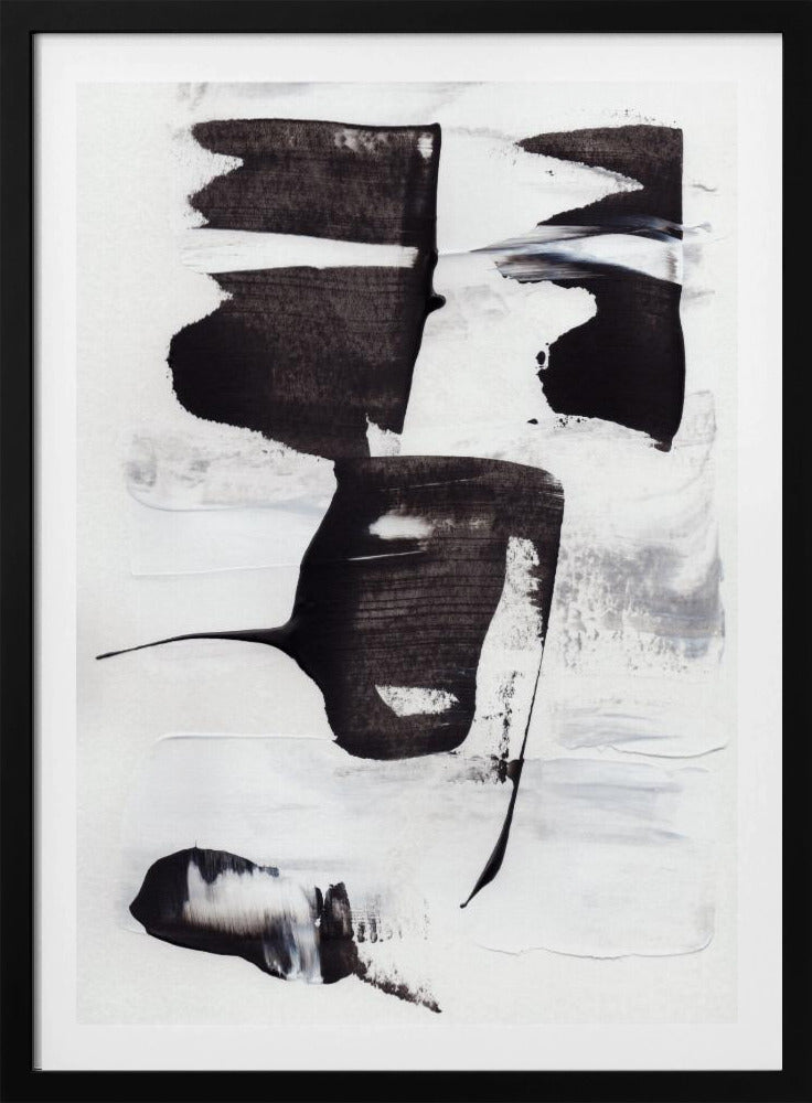 Ausdrucksstarke monochrome Pinselstriche | Poster