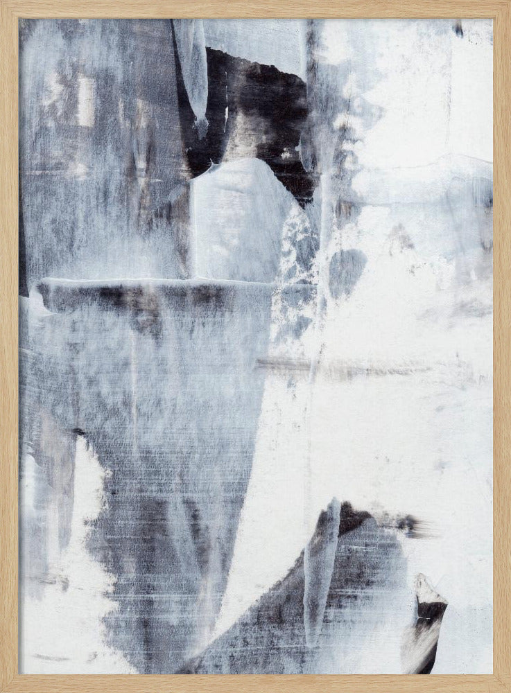 Pinselstriche in monochromen Tönen | Poster