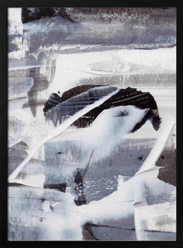 Monochrome Pinselstriche | Poster