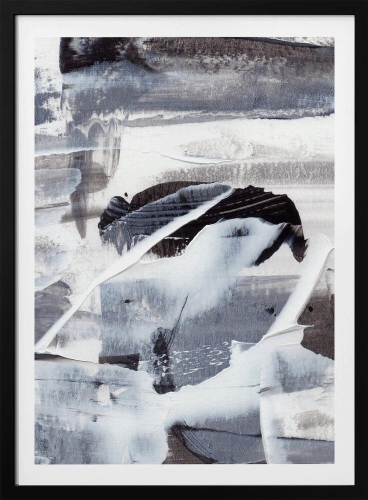 Monochrome Pinselstriche | Poster