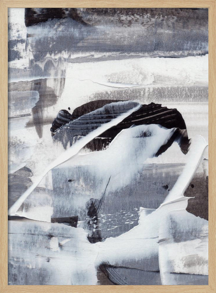 Monochrome Pinselstriche | Poster