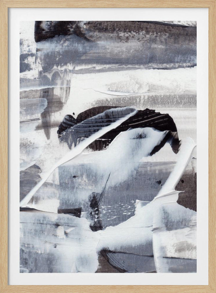 Monochrome Pinselstriche | Poster