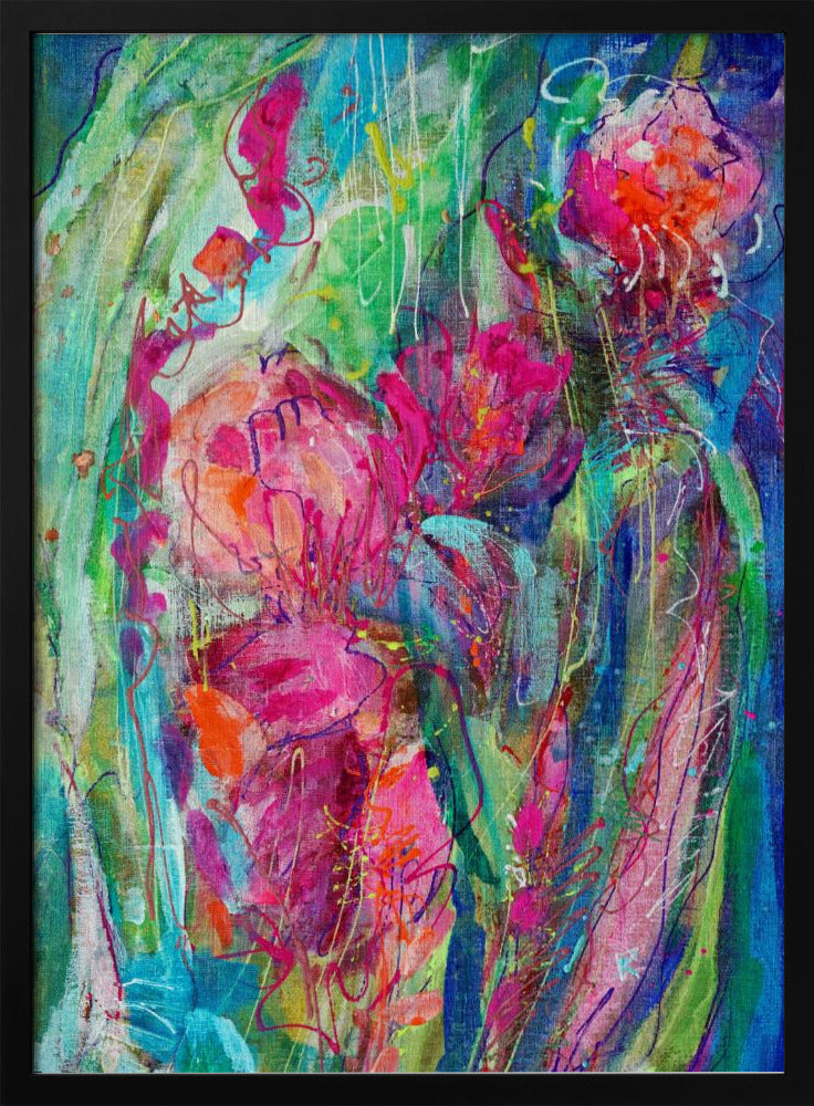 Impressionistisches Blumen-Abstraktes Poster