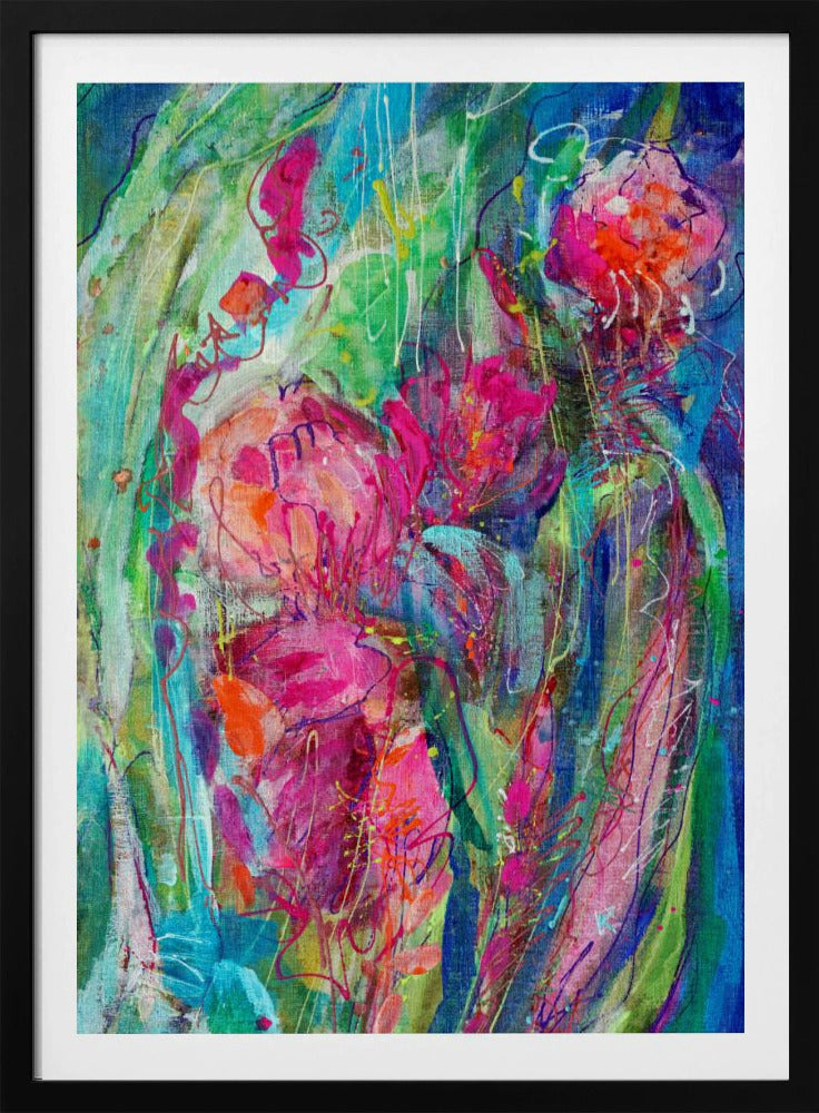 Impressionistisches Blumen-Abstraktes Poster