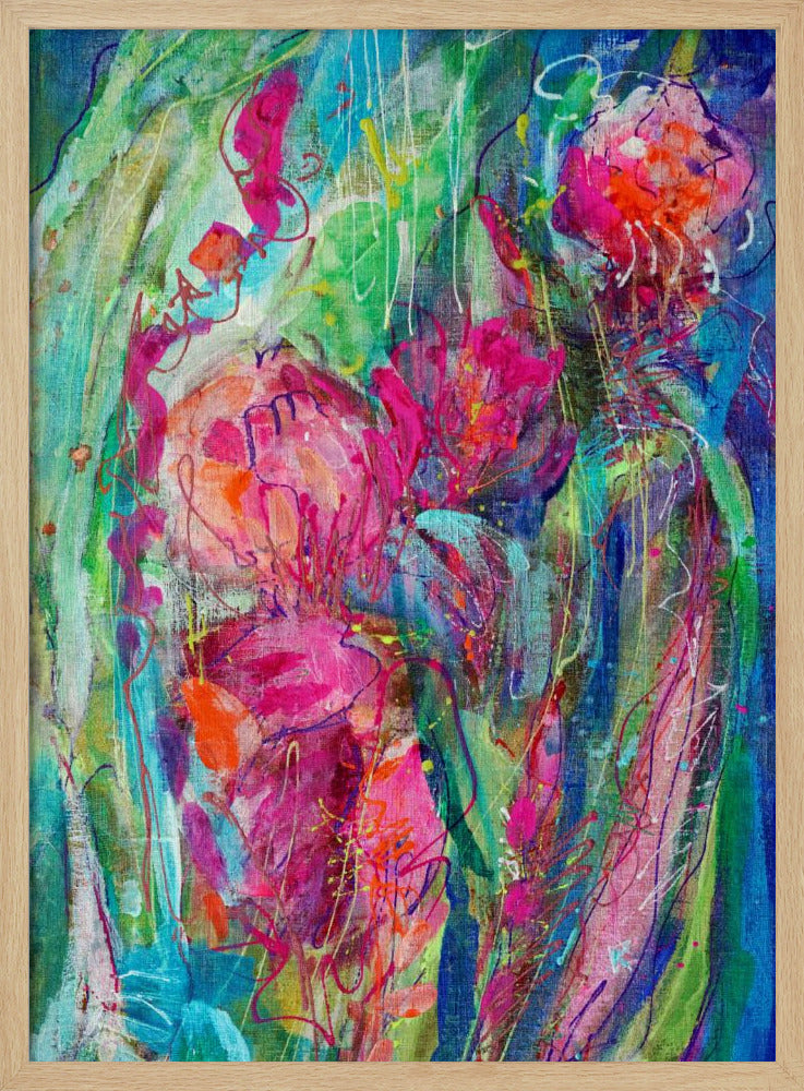 Impressionistisches Blumen-Abstraktes Poster