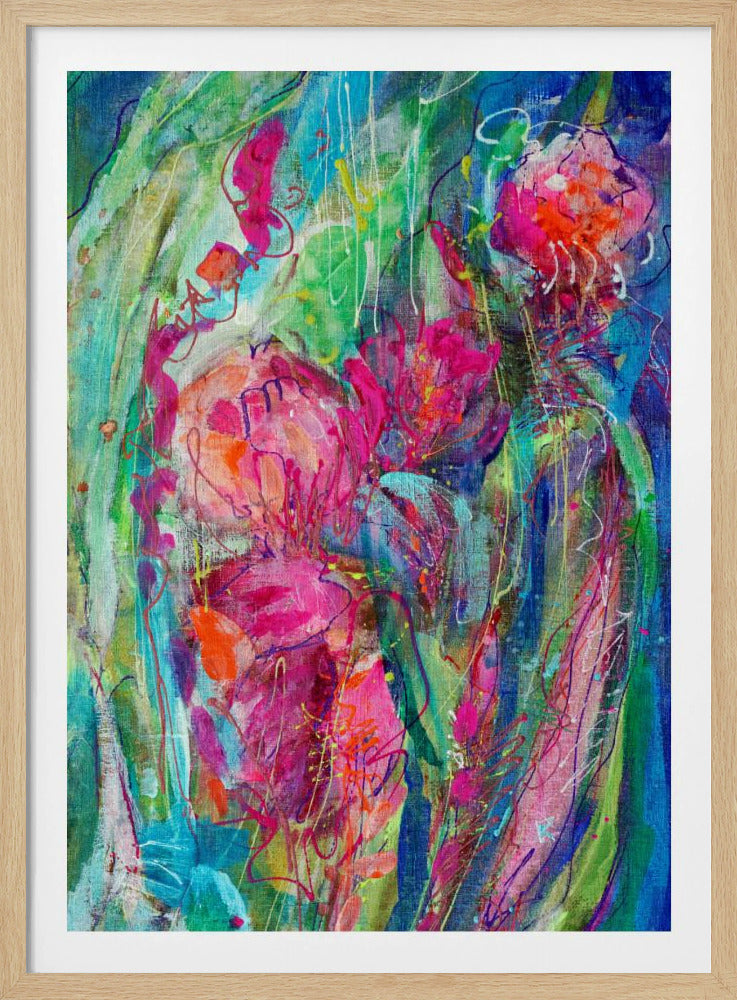 Impressionistisches Blumen-Abstraktes Poster