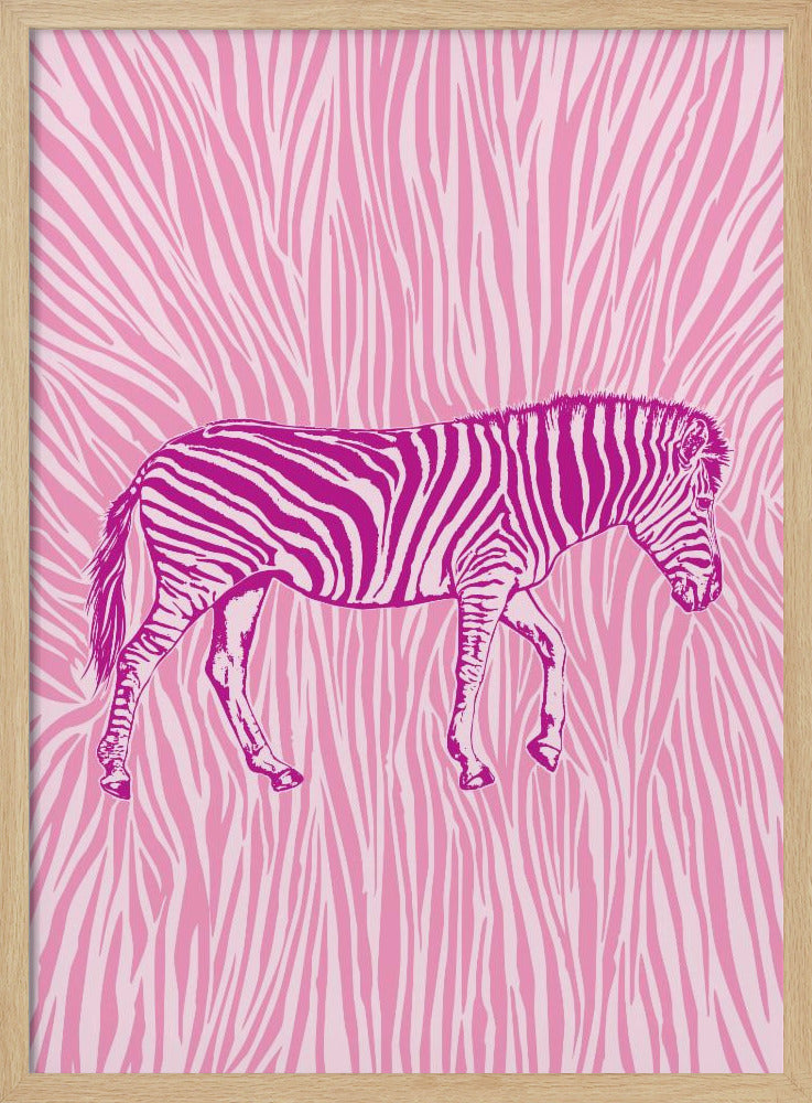 African Zebra striking camouflage | Poster
