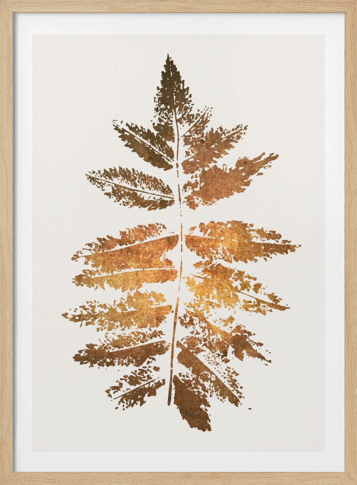 Eichenblatt-Druck (Gold) | Poster