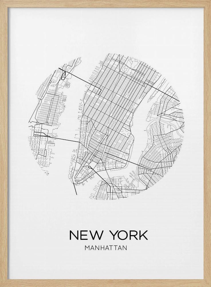 Straßenkarte von Manhattan | Poster