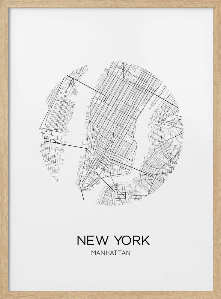 Straßenkarte von Manhattan | Poster