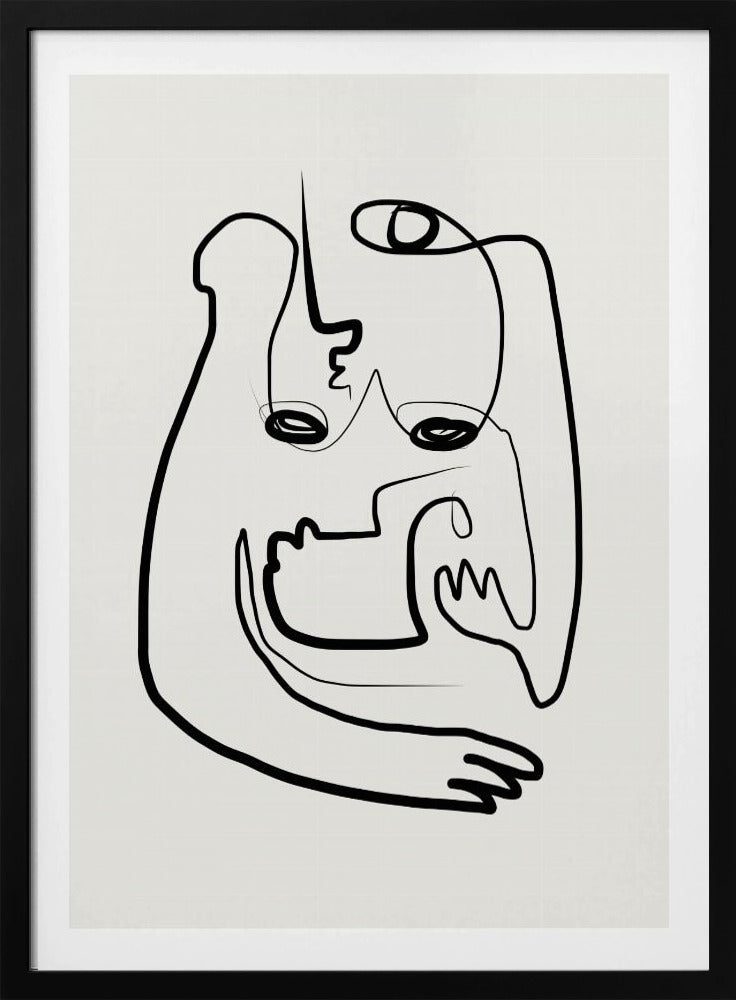 Moderne Kunst in dieser durchgehenden Strichzeichnung | Poster