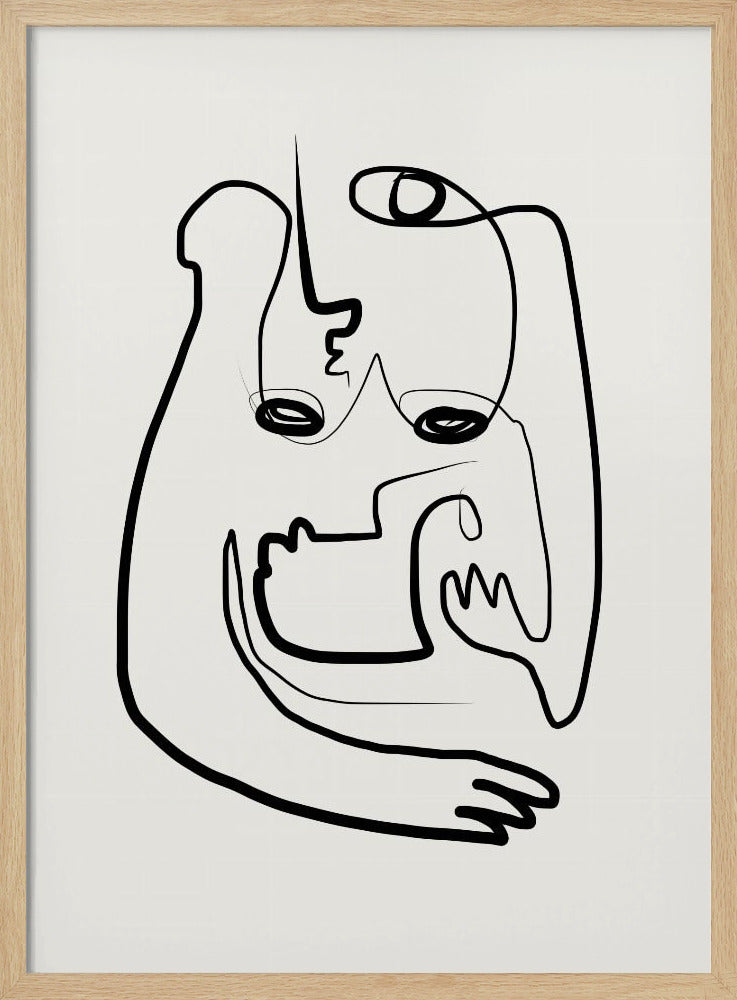 Moderne Kunst in dieser durchgehenden Strichzeichnung | Poster