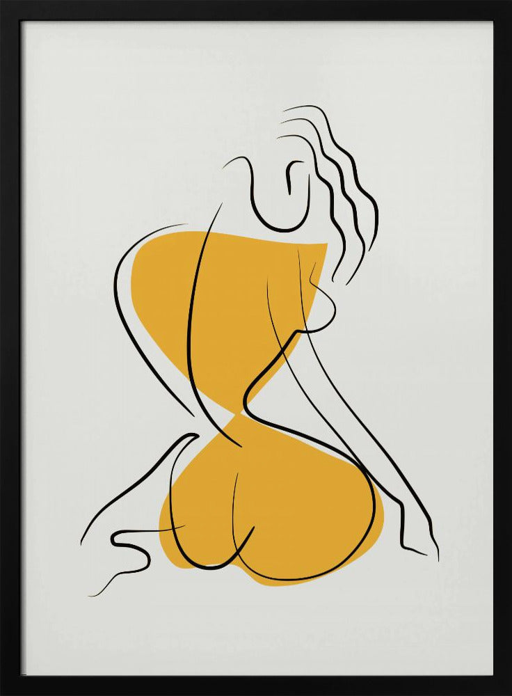 Minimalistisches Line Art Akt Poster