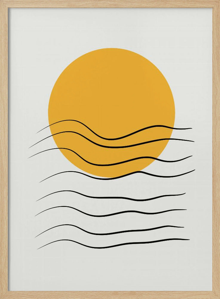Goldene Welle Sonnenuntergang | Poster