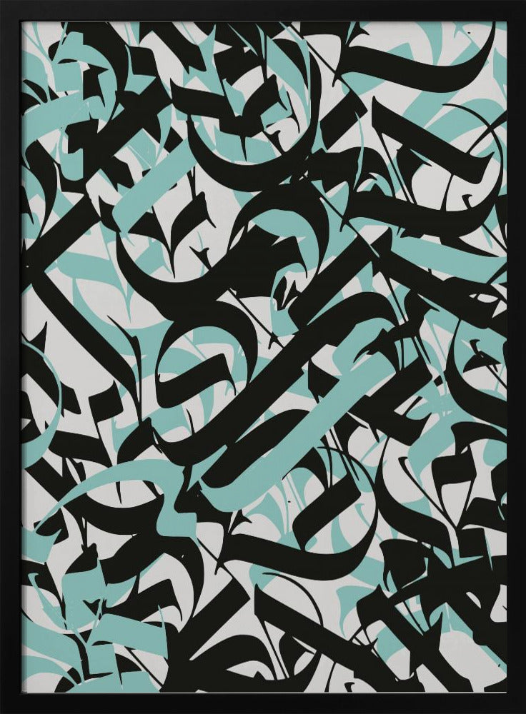 Fließendes Schriftchaos | Poster