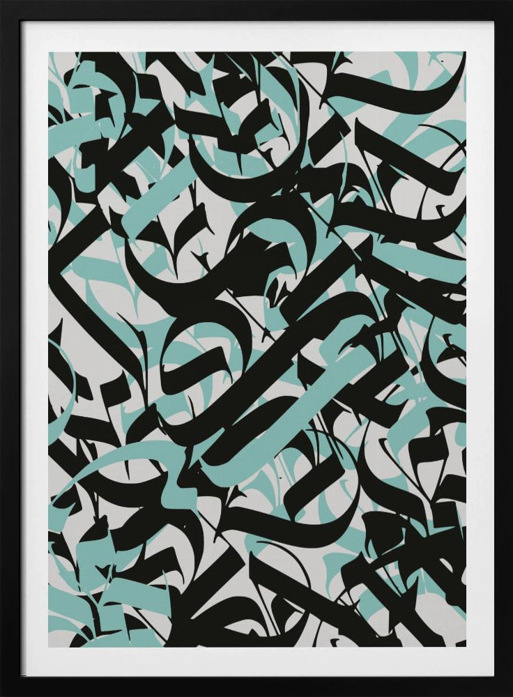 Fließendes Schriftchaos | Poster