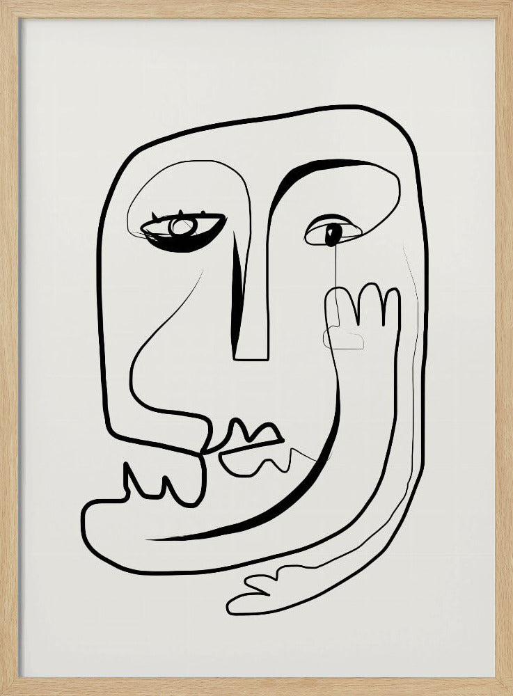 Line Art Portrait Skizze | Poster