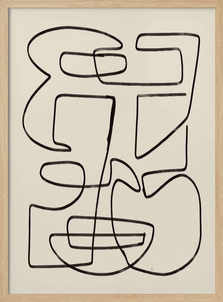 Warme abstrakte Linienkunst | Poster