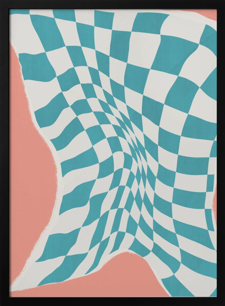 Stoff im Wind auf der Leine trocknen | Poster