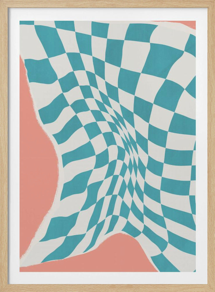 Stoff im Wind auf der Leine trocknen | Poster