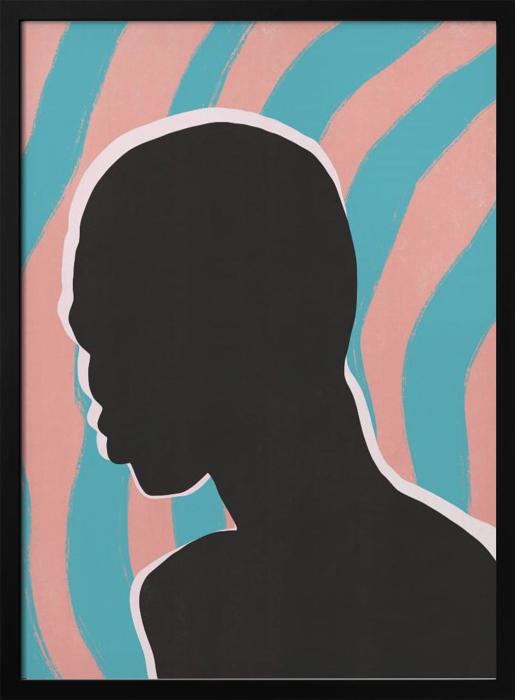 Anonymes Porträt in Neonlichtern | Poster