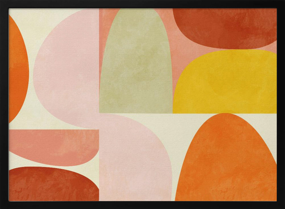 Warme Pastellgeometrie | Poster