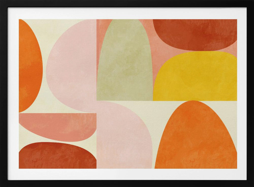 Warme Pastellgeometrie | Poster
