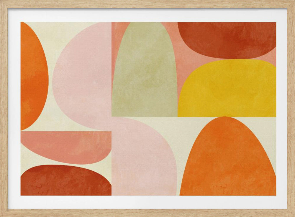 Warme Pastellgeometrie | Poster