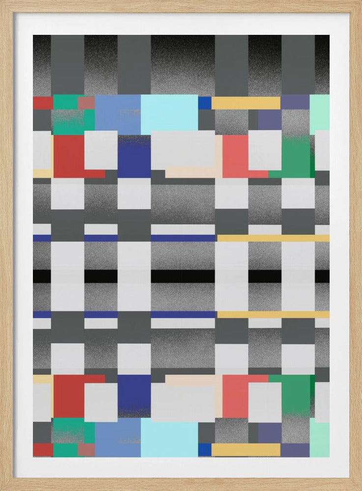 Abstraktes Design mit gitterartigem Muster | Poster