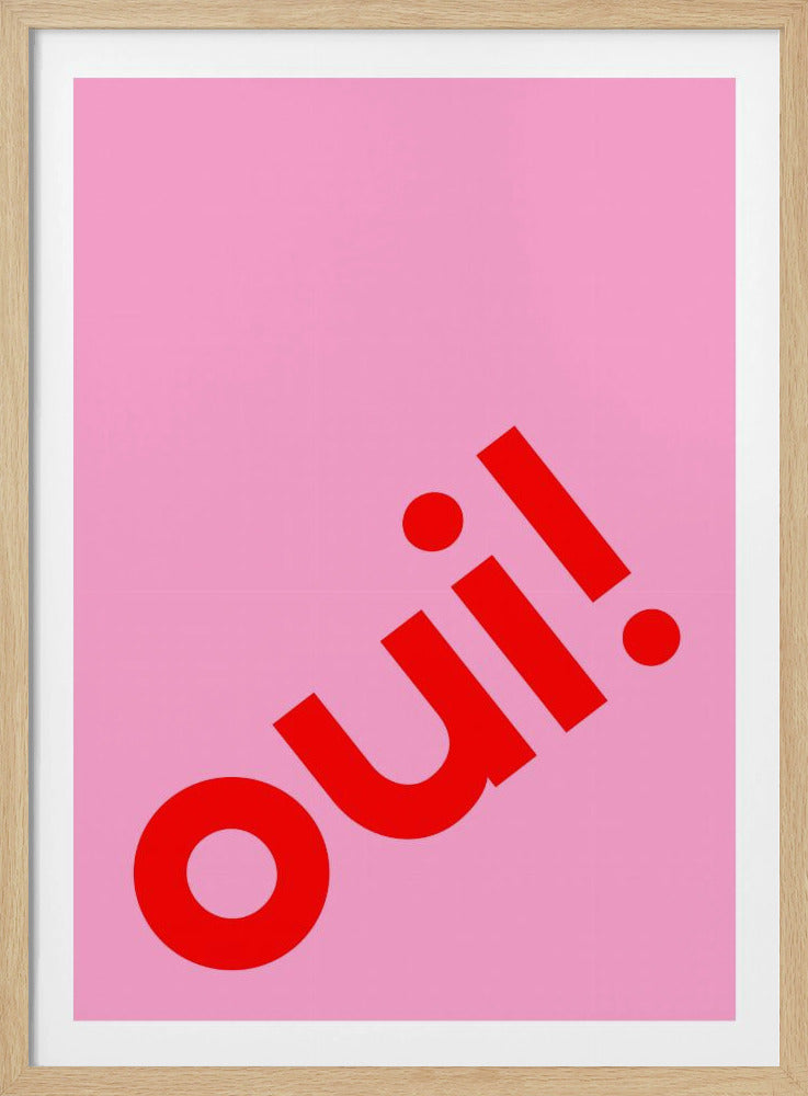 Oui in fetten Buchstaben | Poster