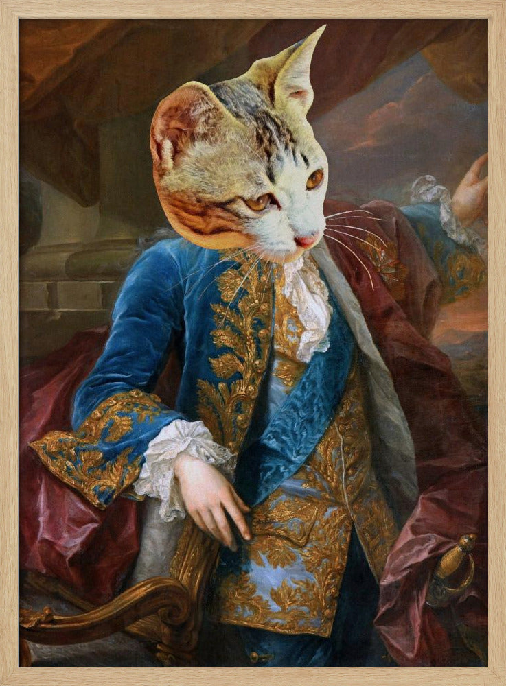 Königliche Katzenpose | Poster