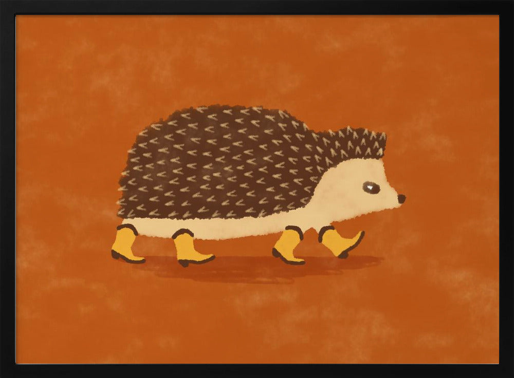 Sonny der Igel rennt in Cowboystiefeln | Poster