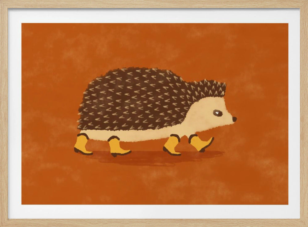 Sonny der Igel rennt in Cowboystiefeln | Poster