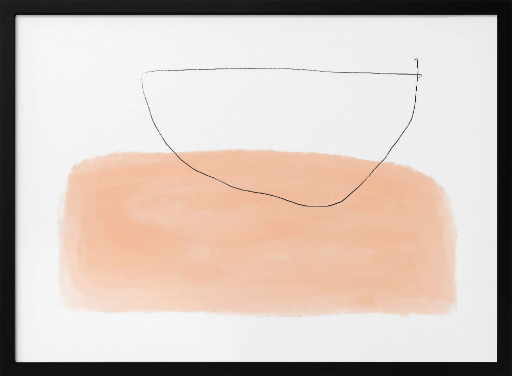 Schale auf Pfirsich-Leinwand | Poster