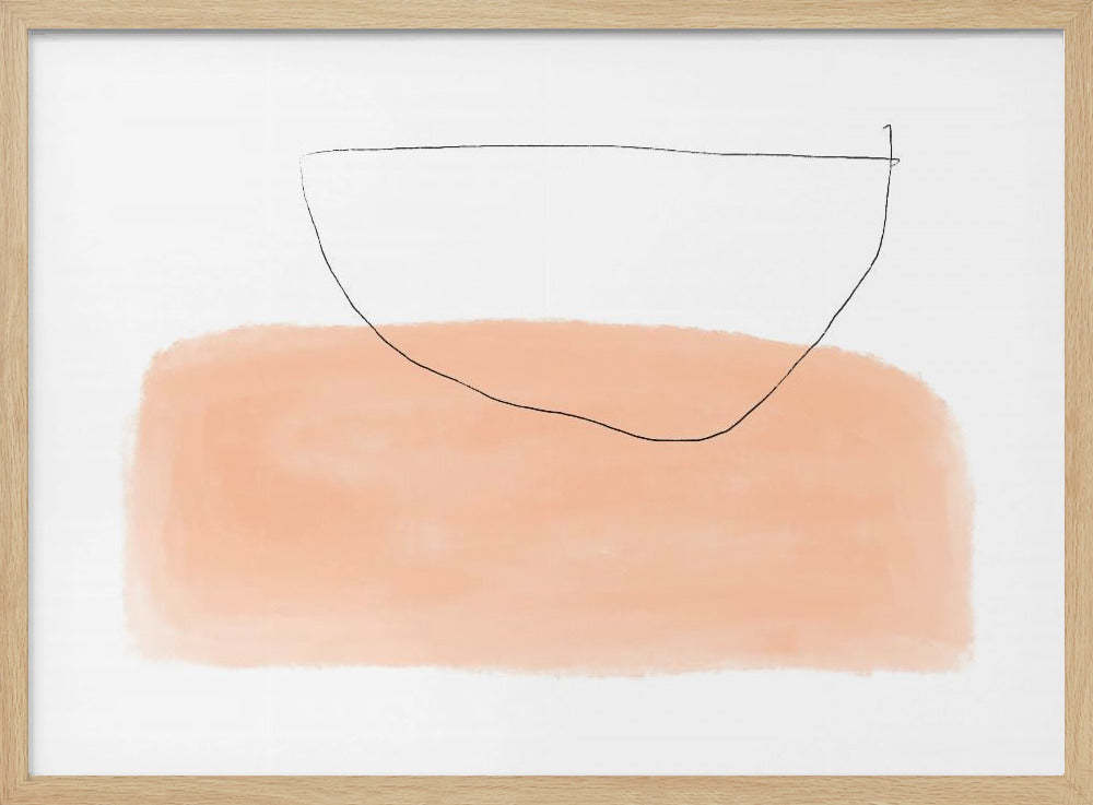 Schale auf Pfirsich-Leinwand | Poster