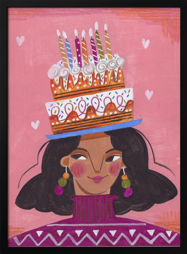 Frau mit Kuchen | Poster