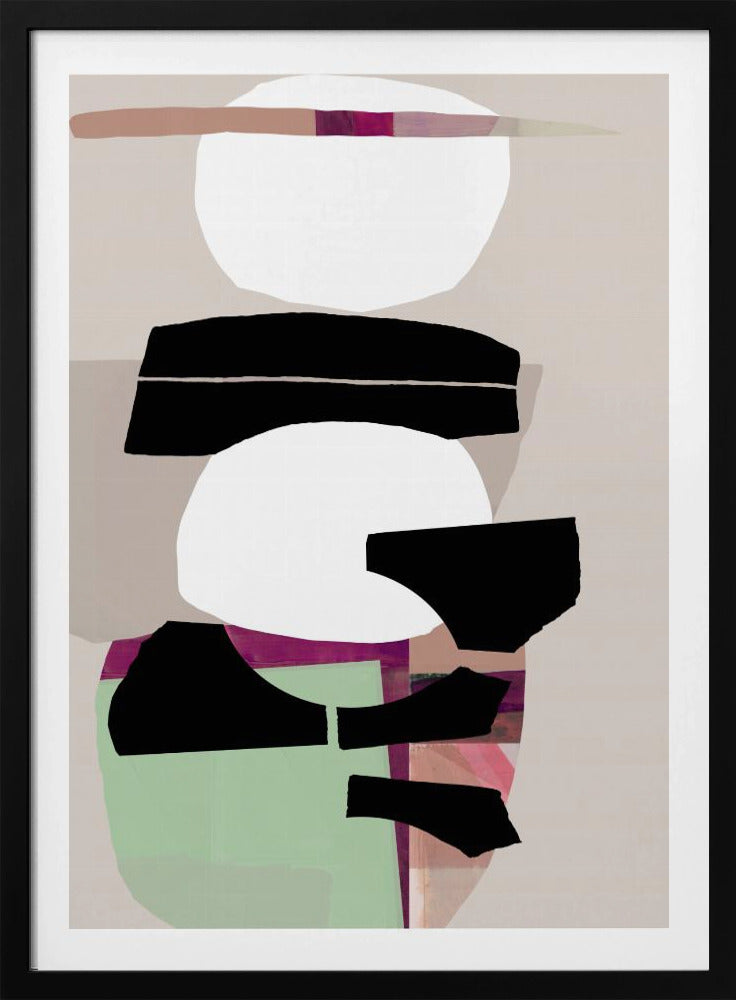 Farbiges abstraktes Schwarz Nr. 2 | Poster