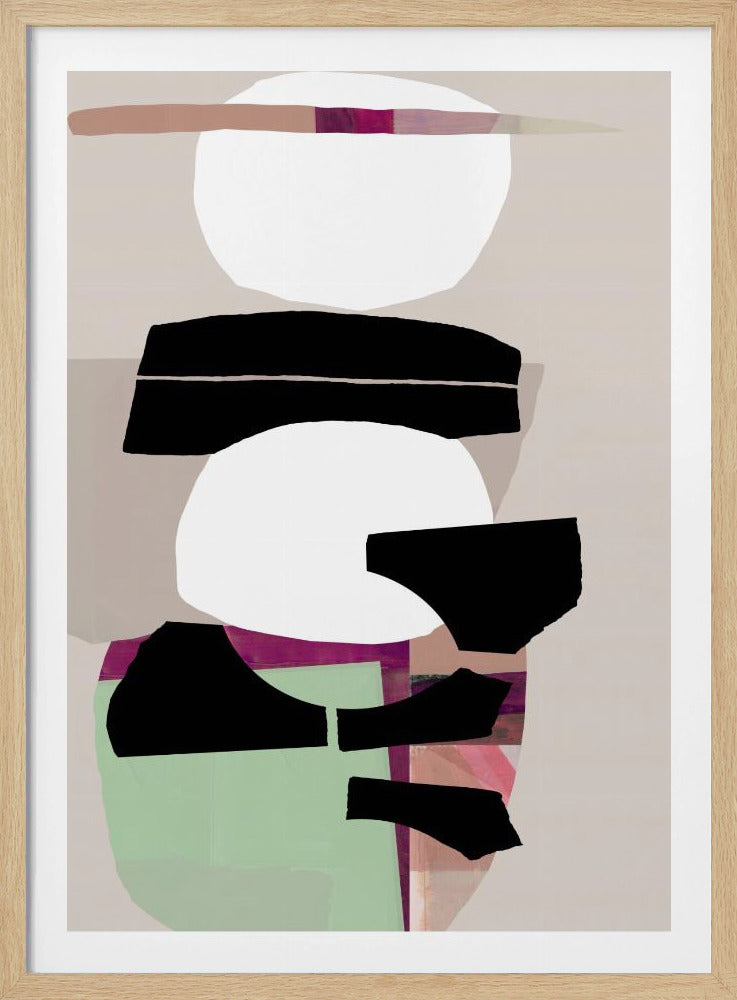 Farbiges abstraktes Schwarz Nr. 2 | Poster