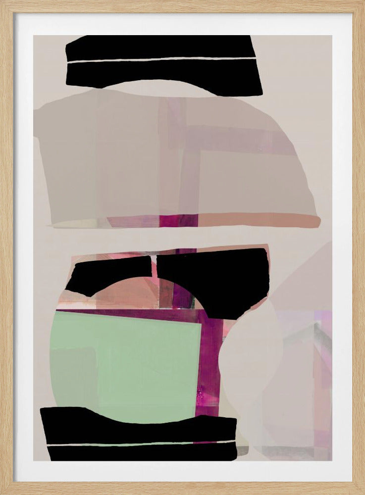 Farbiges abstraktes Schwarz Nr. 1 | Poster